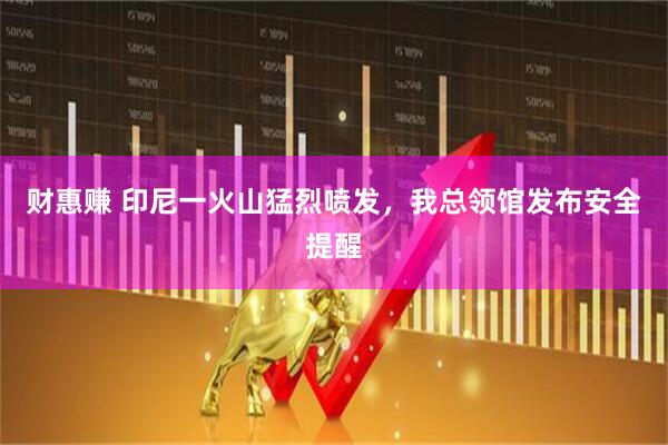 财惠赚 印尼一火山猛烈喷发，我总领馆发布安全提醒