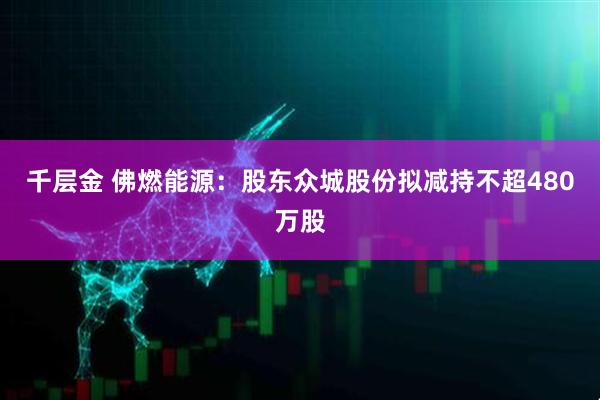 千层金 佛燃能源：股东众城股份拟减持不超480万股