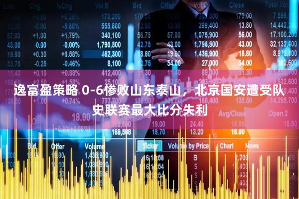 逸富盈策略 0-6惨败山东泰山，北京国安遭受队史联赛最大比分失利